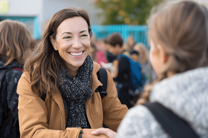 Students meeting in campus center